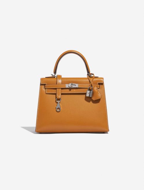 Pre-owned Hermès bag Kelly 25 Sable Butler Natural Brown Front | Sell your designer bag on Saclab.com