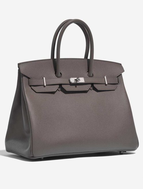 Pre-owned Hermès bag Birkin 35 Epsom Étain Grey Side Front | Sell your designer bag on Saclab.com