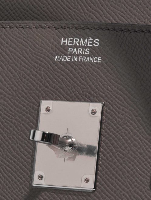 Pre-owned Hermès bag Birkin 35 Epsom Étain Grey Logo | Sell your designer bag on Saclab.com