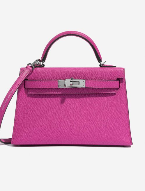 Pre-owned Hermès bag Kelly Mini Epsom Magnolia Pink Front | Sell your designer bag on Saclab.com