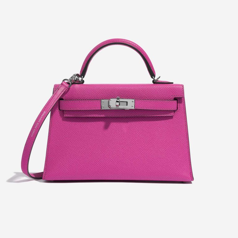 Pre-owned Hermès bag Kelly Mini Epsom Magnolia Pink Front | Sell your designer bag on Saclab.com
