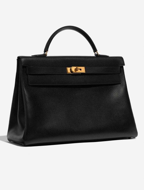 Pre-owned Hermès bag Kelly 40 Ardennes Black Black Side Front | Sell your designer bag on Saclab.com