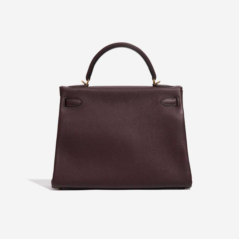 Pre-owned Hermès bag Kelly 32 Clemence Rouge Sellier Red Back | Sell your designer bag on Saclab.com
