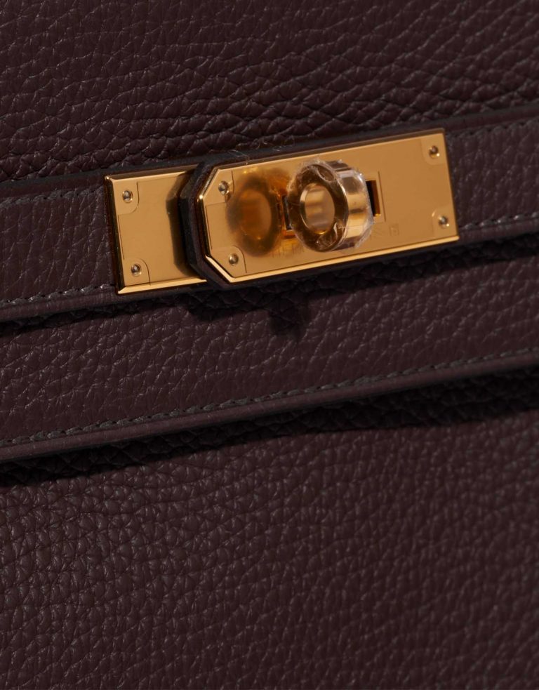 Pre-owned Hermès bag Kelly 32 Clemence Rouge Sellier Red Closing System | Sell your designer bag on Saclab.com