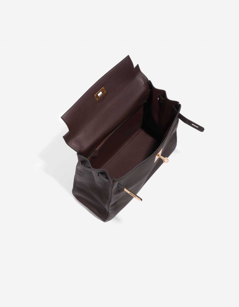 Pre-owned Hermès bag Kelly 32 Clemence Rouge Sellier Red Inside | Sell your designer bag on Saclab.com