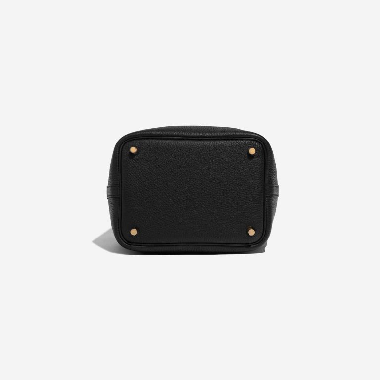 Pre-owned Hermès bag Picotin 18 Taurillon Clemence Black Black Bottom | Sell your designer bag on Saclab.com