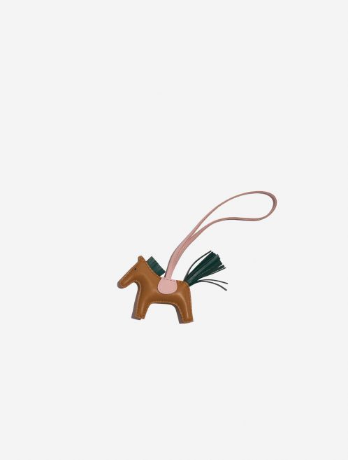 Pre-owned Hermès bag Rodeo MM Milo Sesame / Rose Sakura / Malachite Brown, Multicolour Front | Sell your designer bag on Saclab.com