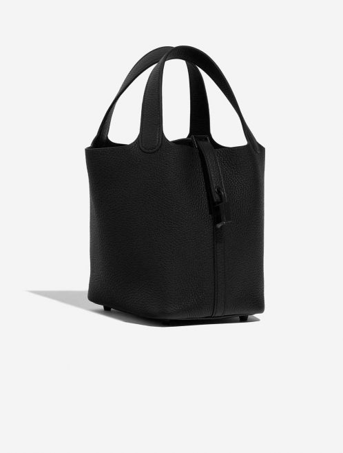 Pre-owned Hermès bag Picotin 18 Taurillon Clemence Black Black Side Front | Sell your designer bag on Saclab.com