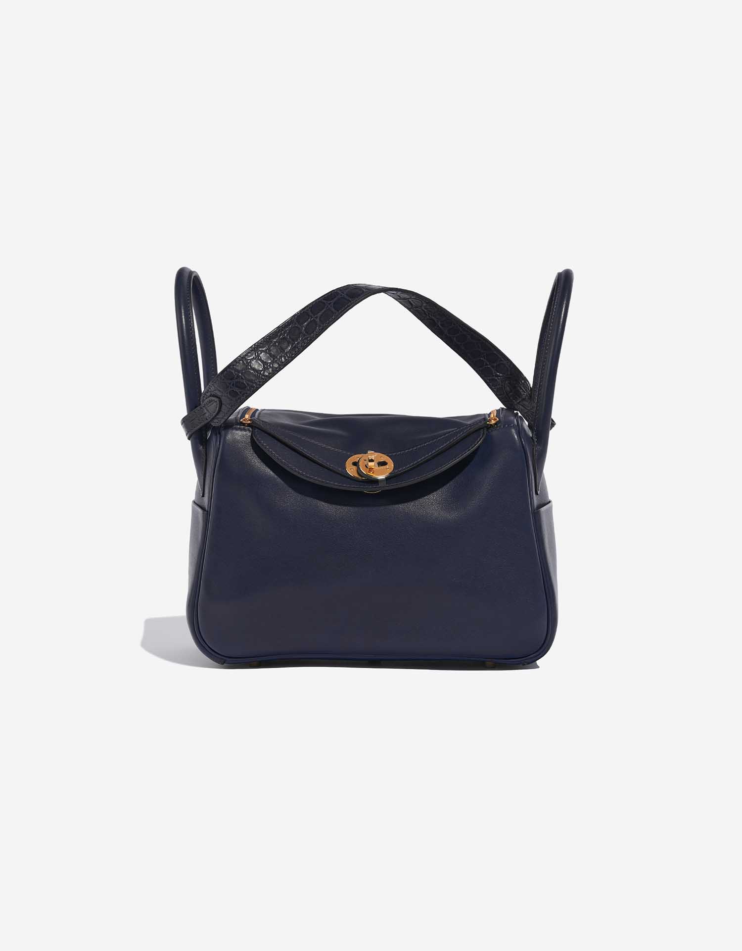 Hermès Lindy Touch 26 Veau Volupto / Crocodile Niloticus Blue Nuit