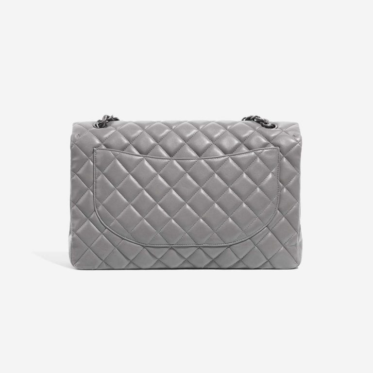 Pre-owned Chanel bag Timeless Maxi Lamb Grey Grey Back | Sell your designer bag on Saclab.com