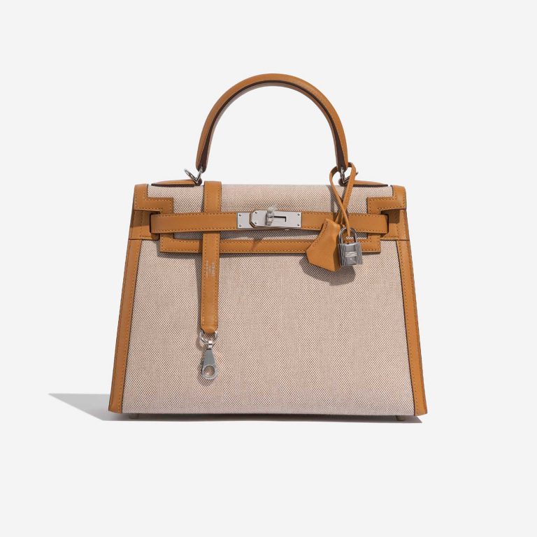Pre-owned Hermès bag Kelly 28 Sesame-Ecru-Beige Front | Sell your designer bag on Saclab.com