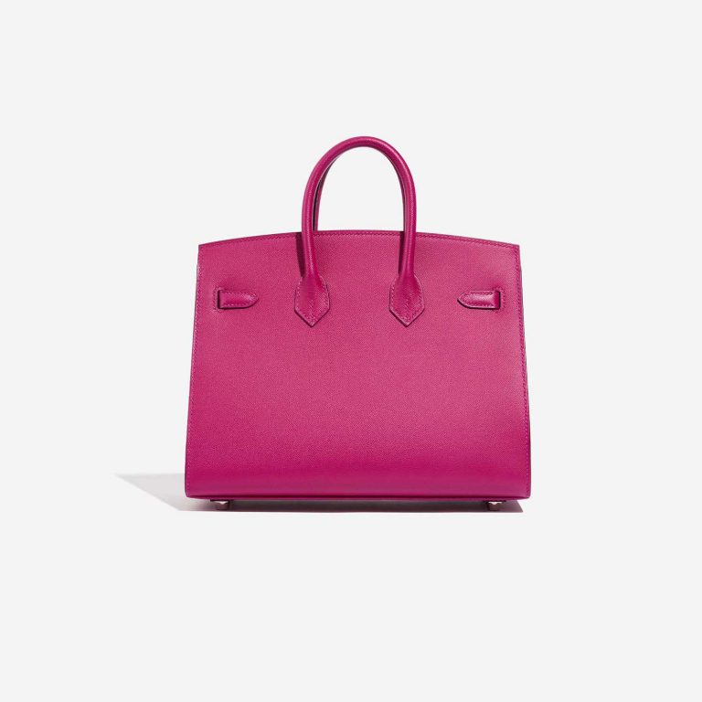 Pre-owned Hermès bag Birkin 25 Veau Madame Rose Pourpre Pink Back | Sell your designer bag on Saclab.com