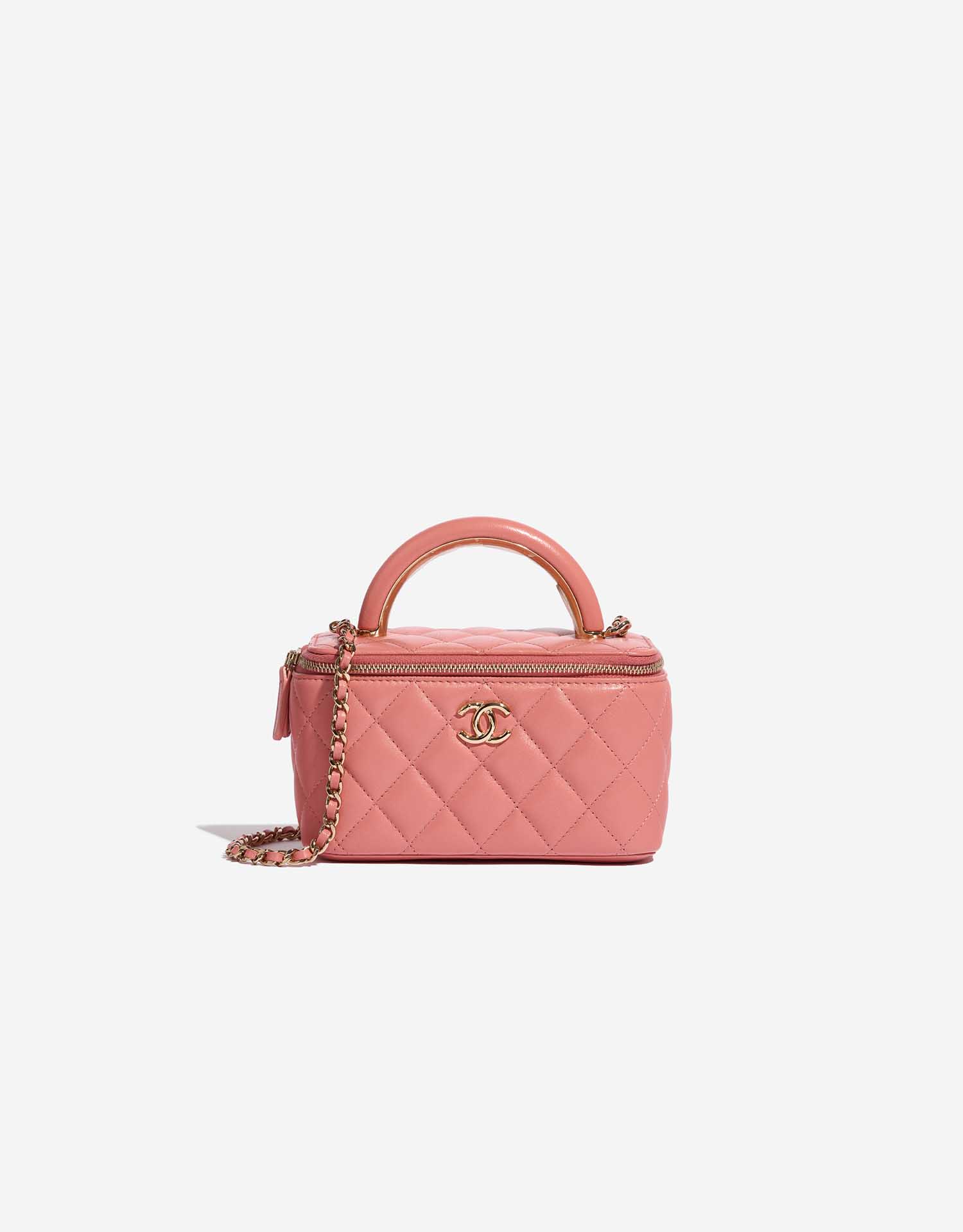 Chanel Vanity Case Small Lamb Coral SACLÀB