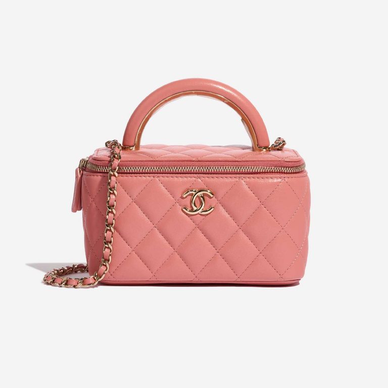 Pre-owned Chanel bag Vanity Small Coral Front | Sell your designer bag on Saclab.com