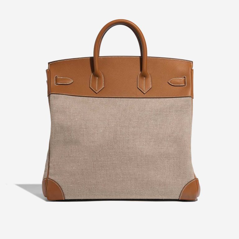 Pre-owned Hermès bag HautÀCourroies 40 Gold-Ficelle Back | Sell your designer bag on Saclab.com