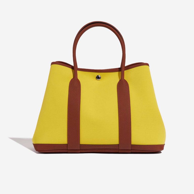 Pre-owned Hermès bag GardenParty 36 LimeNoisette Front | Sell your designer bag on Saclab.com