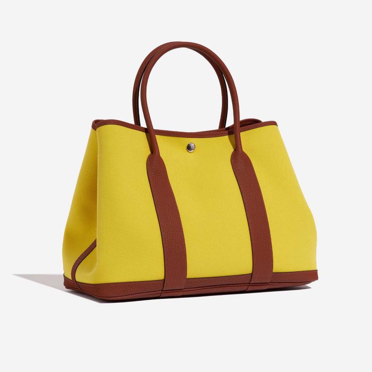 Pre-owned Hermès bag GardenParty 36 LimeNoisette Side Front | Sell your designer bag on Saclab.com