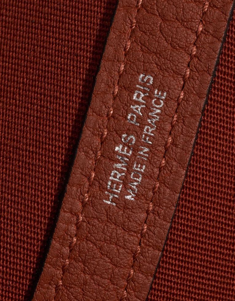 Pre-owned Hermès bag GardenParty 36 LimeNoisette Logo| Sell your designer bag on Saclab.com