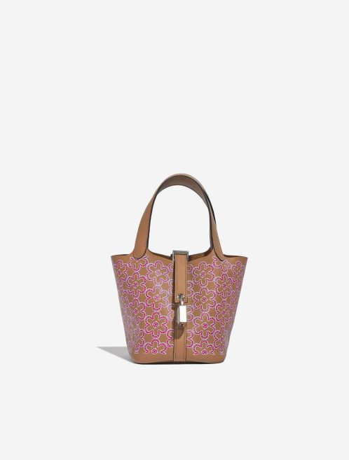 Pre-owned Hermès bag Picotin 14 ChaiRoseBlanc Front | Sell your designer bag on Saclab.com