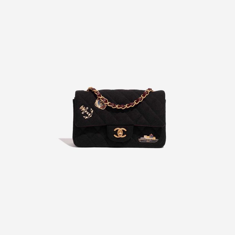 Chanel Timeless MiniRectangular Black Front  | Sell your designer bag on Saclab.com