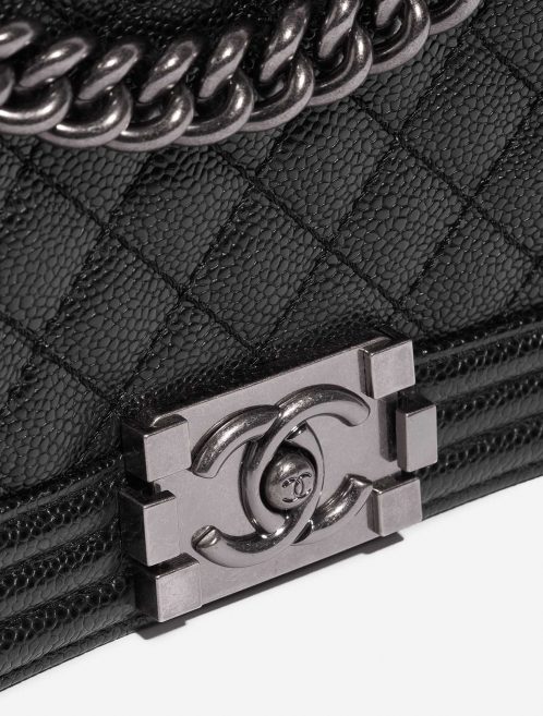Chanel Boy OldMedium Black Closing System  | Sell your designer bag on Saclab.com