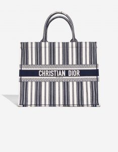 Dior BookTote Large Beige-Blue Front  | Sell your designer bag on Saclab.com