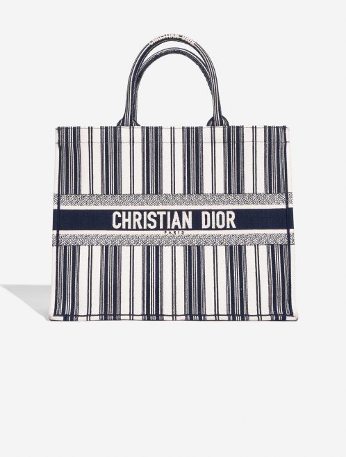 Dior BookTote Large Beige-Blue Front  | Sell your designer bag on Saclab.com