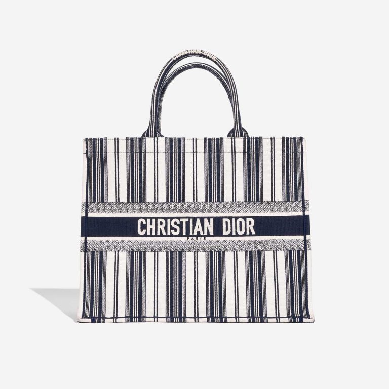 Dior BookTote Large Beige-Blue Front  | Sell your designer bag on Saclab.com