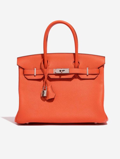 Hermès Birkin 30 OrangePoppy-Blush Front  | Sell your designer bag on Saclab.com