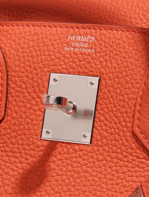 Hermès Birkin 30 OrangePoppy-Blush Logo  | Sell your designer bag on Saclab.com