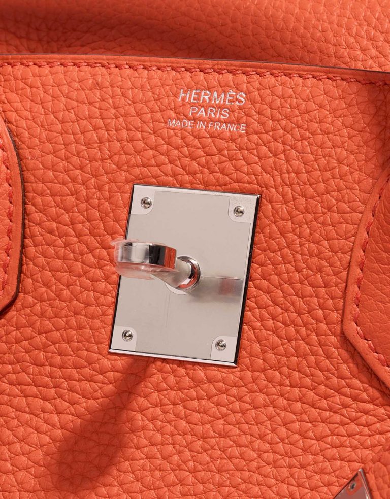 Hermès Birkin 30 OrangePoppy-Blush Logo  | Sell your designer bag on Saclab.com