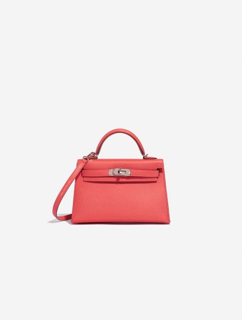 Hermès Kelly Mini RoseJaipur-RougeVif Front  | Sell your designer bag on Saclab.com