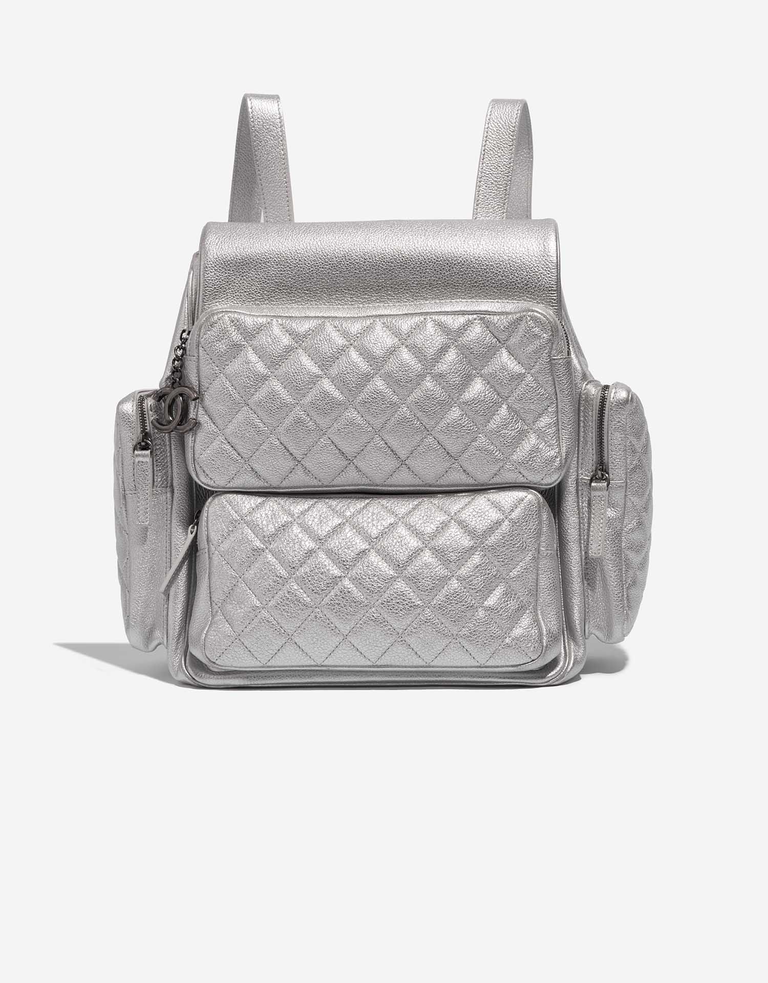 Chanel Backpack Caviar Silver | SACLÀB
