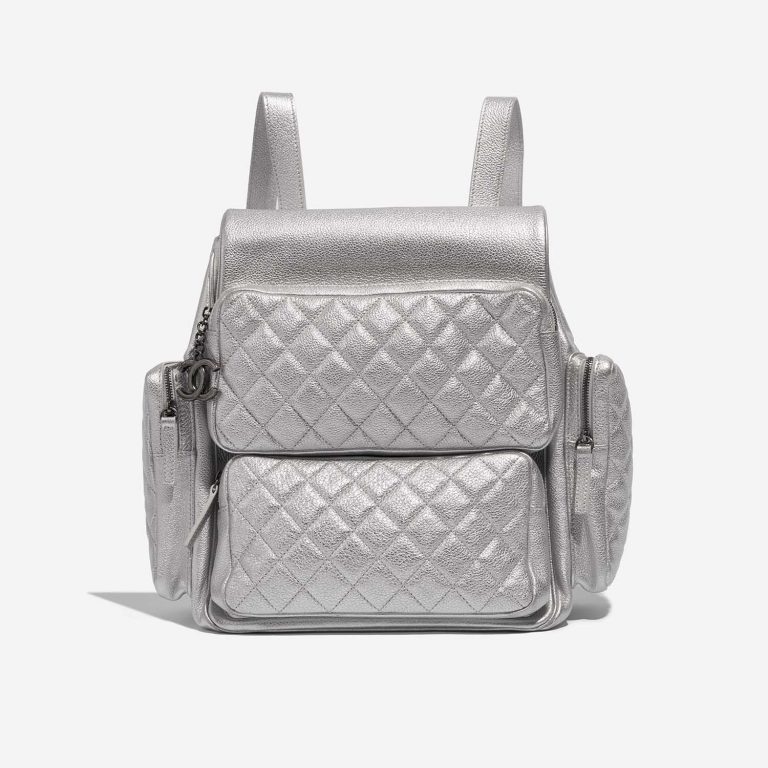 Chanel Backpack Silver Front  | Sell your designer bag on Saclab.com