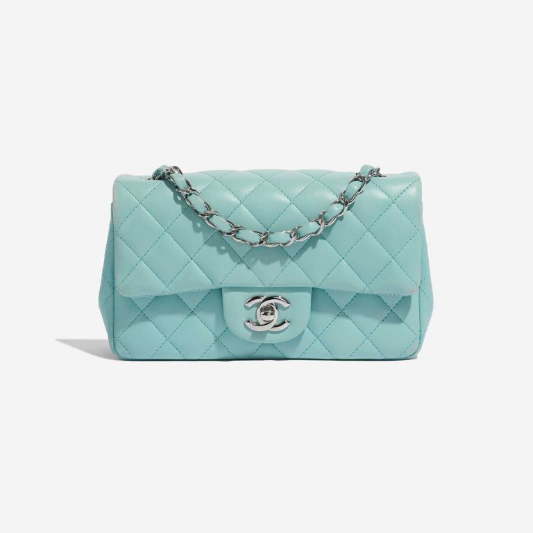 Chanel Timeless MiniRectangular TiffanyBlue Front  | Sell your designer bag on Saclab.com