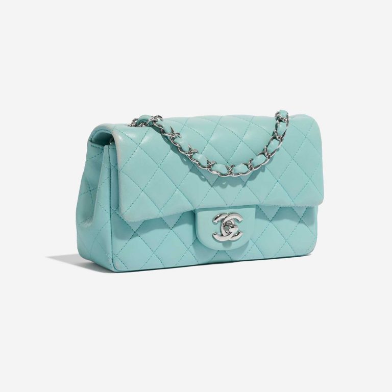 Chanel Timeless MiniRectangular TiffanyBlue Side Front  | Sell your designer bag on Saclab.com