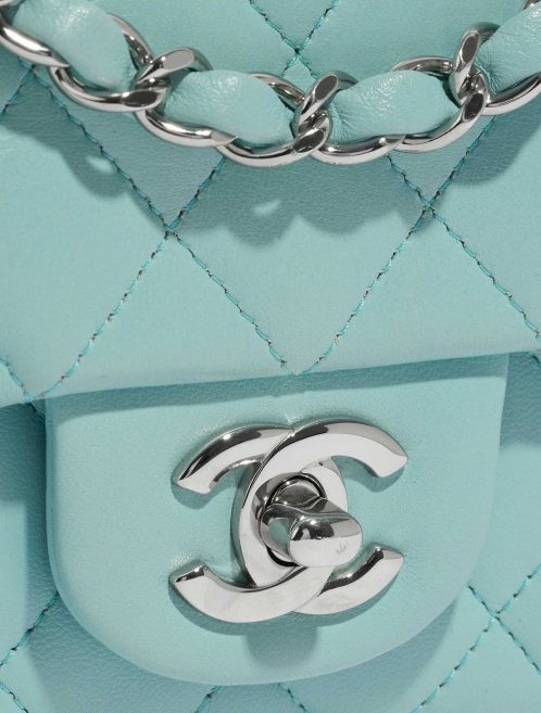 Chanel Timeless MiniRectangular TiffanyBlue Closing System  | Sell your designer bag on Saclab.com