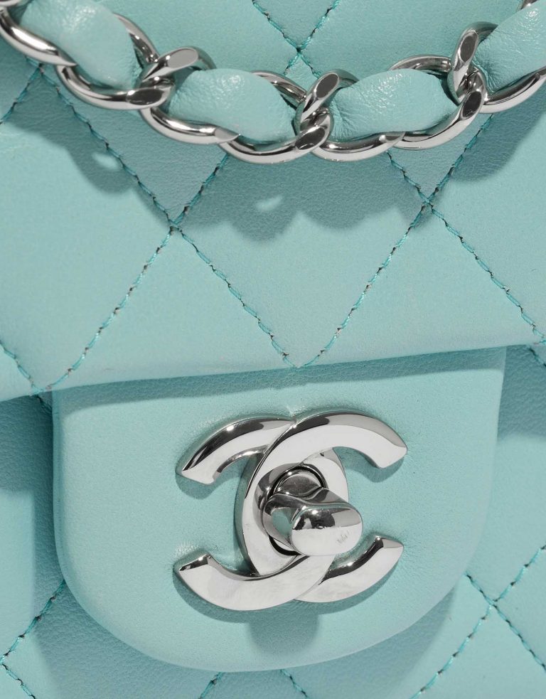 Chanel Timeless MiniRectangular TiffanyBlue Closing System  | Sell your designer bag on Saclab.com