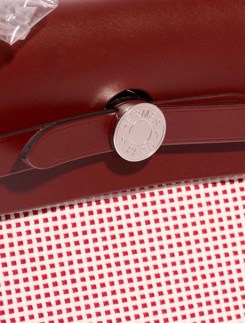 Hermès Herbag 31 EcruBlanc-Framboise-Rouge Closing System  | Sell your designer bag on Saclab.com