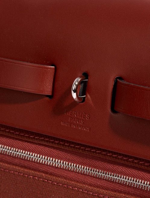 Hermès Herbag 31 EcruBlanc-Framboise-Rouge Logo  | Sell your designer bag on Saclab.com