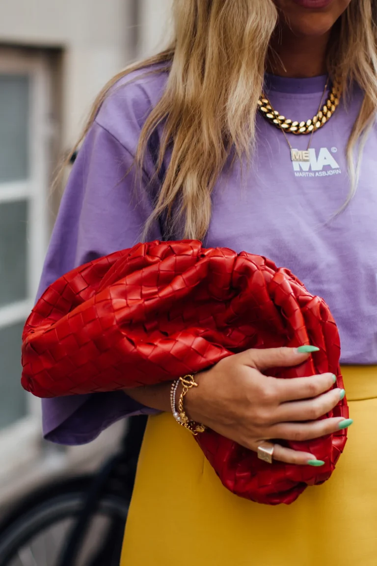 Bottega Veneta Red Pouch Bag