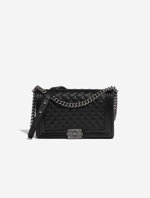 Chanel Boy NewMedium Black Front  | Sell your designer bag on Saclab.com