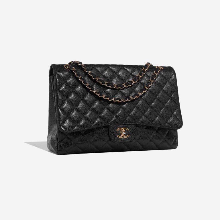Chanel Timeless Maxi Black Side Front  | Sell your designer bag on Saclab.com
