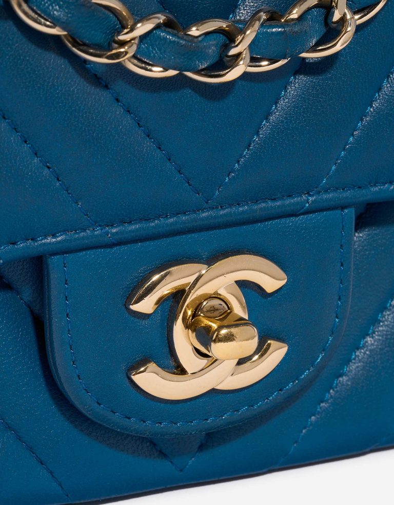 Chanel Timeless MiniRectangular Blue Closing System  | Sell your designer bag on Saclab.com
