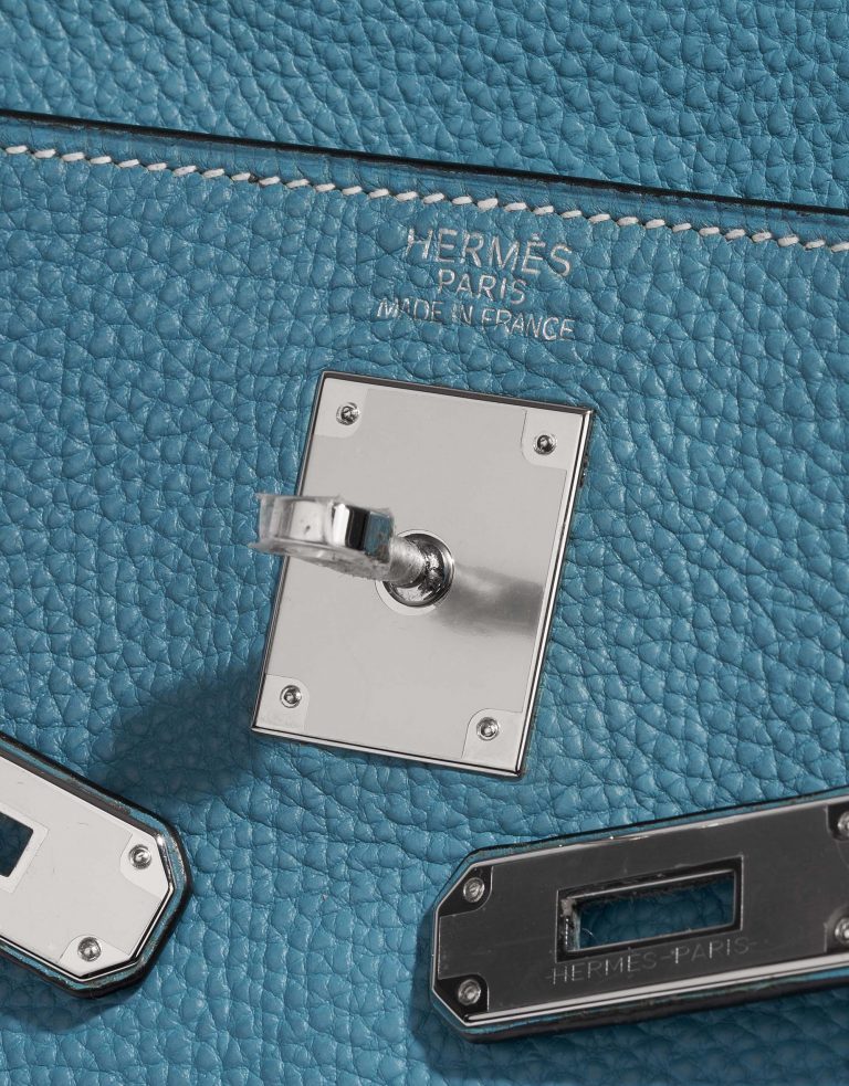 Hermès Kelly 35 BlueJean Logo  | Sell your designer bag on Saclab.com