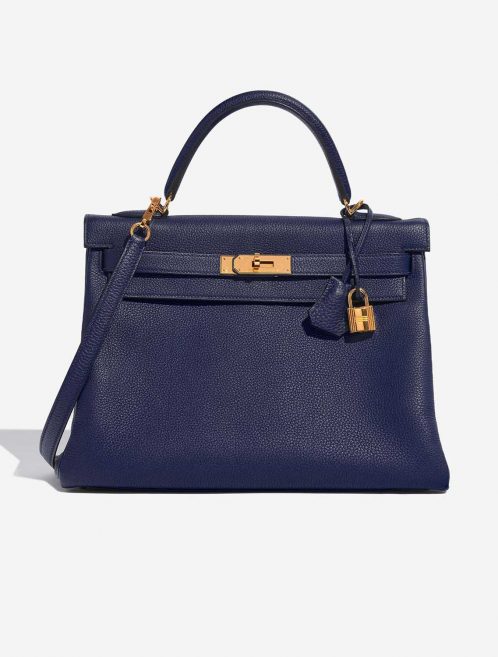 Hermès Kelly 32 BlueEncre Front  | Sell your designer bag on Saclab.com