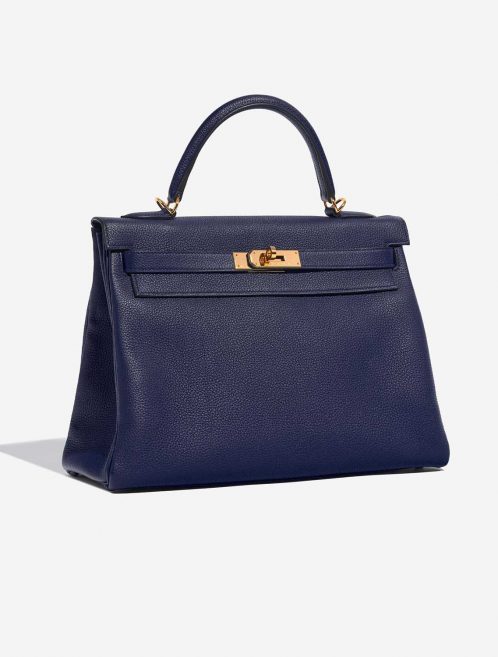 Hermès Kelly 32 BlueEncre Side Front  | Sell your designer bag on Saclab.com