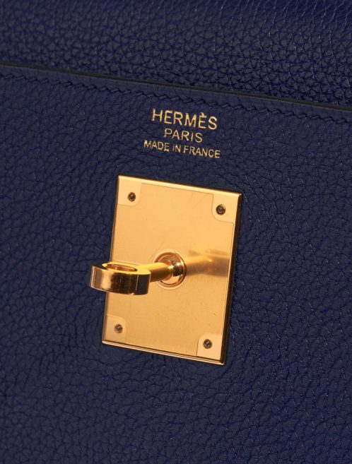 Hermès Kelly 32 BlueEncre Logo  | Sell your designer bag on Saclab.com