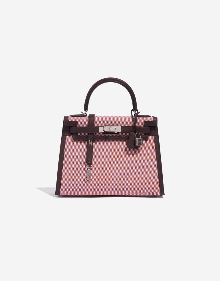 Hermès Kelly 28 Ecru-RougeSellier-Anemone-Brique Front  | Sell your designer bag on Saclab.com
