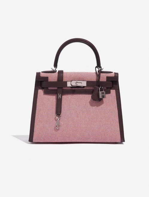 Hermès Kelly 28 Ecru-RougeSellier-Anemone-Brique Front  | Sell your designer bag on Saclab.com